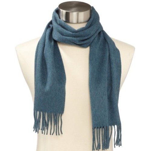 Amicale Men's 100% Cashmere Scarf, Peacock, One Size $50.00+free shipping
