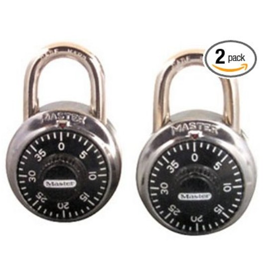 Master Lock 1500T 转盘式密码锁(2把) $6.94