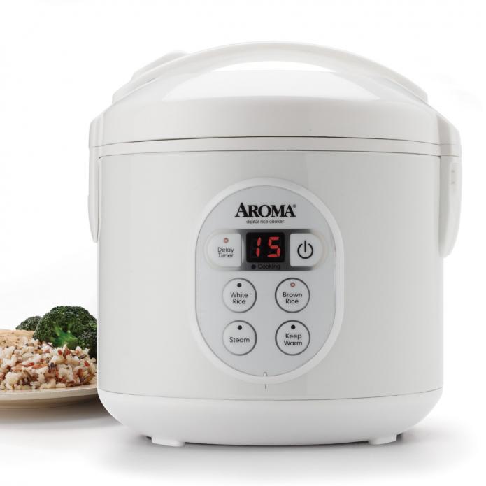 Aroma Housewares 8-Cup (Cooked) (4-Cup UNCOOKED) Digital Rice Cooker and Food Steamer (ARC-914D), only$19.04