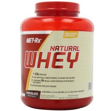 健身好伴侶：Natural Whey Met-Rx美瑞克斯蛋白質粉，巧克力口味，點擊coupon后僅$38.01免運費