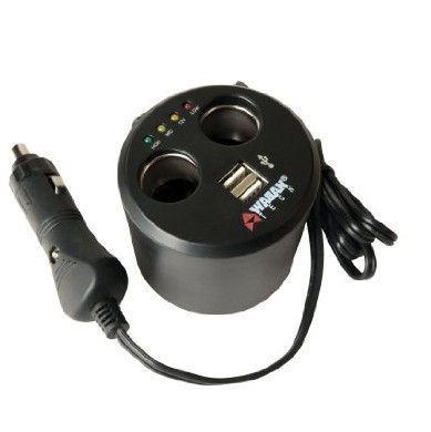 Wagan EL2537-5 Twin USB and 12-Volt DC Cup Holder Power Adapter     $14.90(25%off)