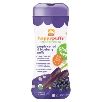 Happy Puffs Purple Carrot and Blueberry, 2.1 Ounce   $2.59