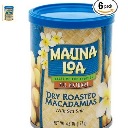 吃货看过来！莫纳罗亚Mauna Loa盐焗夏威夷坚果4.5oz 6盒装      $35.40 免运费