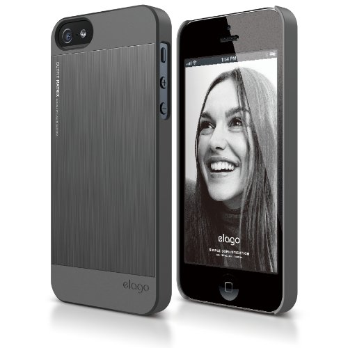 elago S5 Outfit MATRIX Aluminum and Polycarbonate Dual Case for the iPhone 5/5S - eco friendly Retail Packaging (Dark Gray)   $11.99 （57%off） 