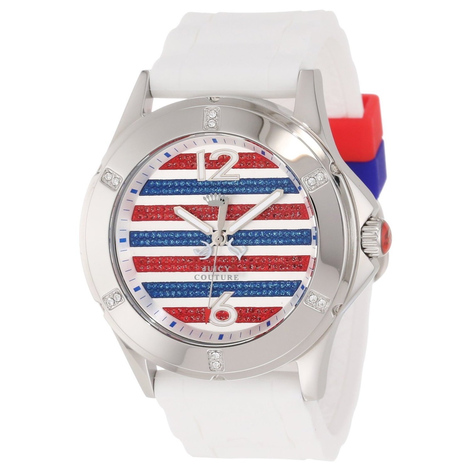 Juicy Couture Women's 1900998 Rich Girl Nautical White Silicone Strap Watch $99.99