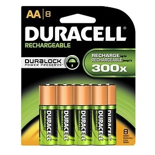 Duracell Duralock DC1500B8N 2450 mAh Long Life Rechargeable AA Batteries 8 Pack $16.99(43% off) Free Shipping
