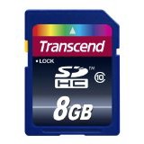 Transcend 8 GB Class 10 SDHC Flash Memory Card (TS8GSDHC10E) $3.96