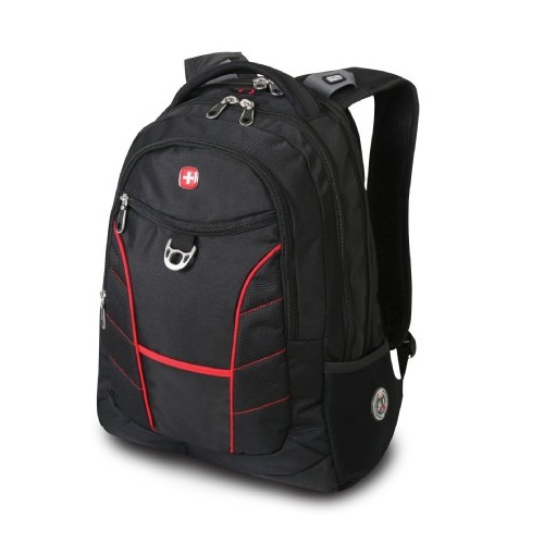 SwissGear 1775 Black Laptop Backpack with Red Accents, only $36.00, free shipping
