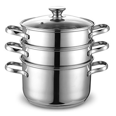 Cook N Home NC-00313 Double Boiler and Steamer Set, Stainless Steel $29.07
