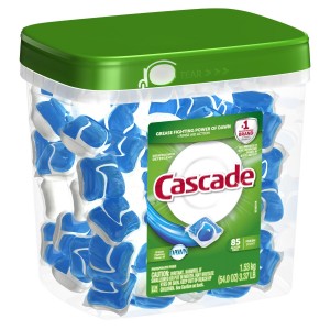 Cascade Actionpacs Dishwasher Detergent, Fresh Scent（85 count） $7.38 