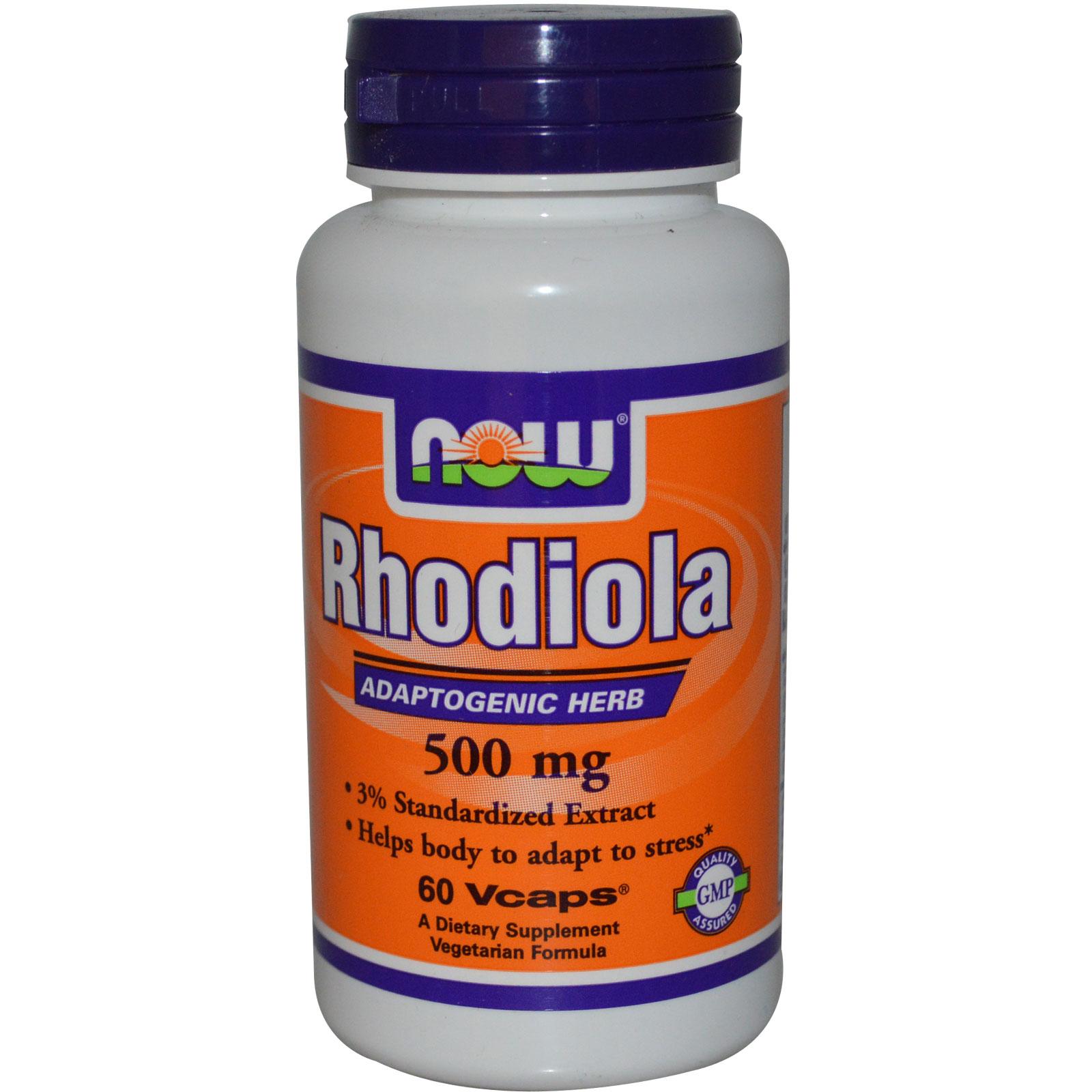NOW Foods Rhodiola Rhodiola Rosea, 500 mg, 60 Capsules     $14.97（63%off）