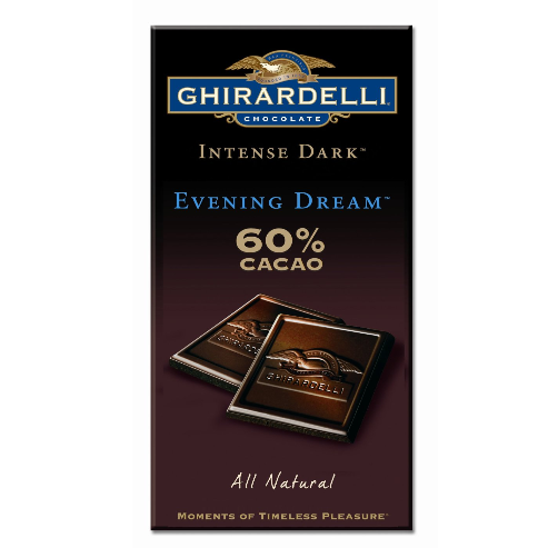 Ghirardelli Chocolate Intense Dark Bar, Evening Dream 60% Cacao, 3.5-Ounce Bars (Pack of 6)  $12.71 with Ss