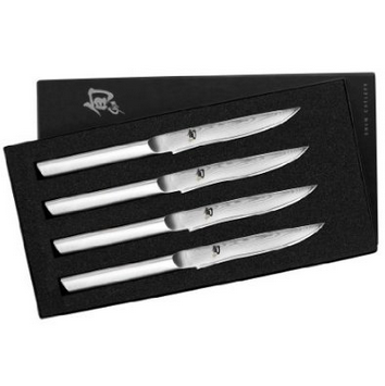 Shun MHS0400 Stainless Steel Steak Knife Set, 4-Piece $209.97 (54%off) 