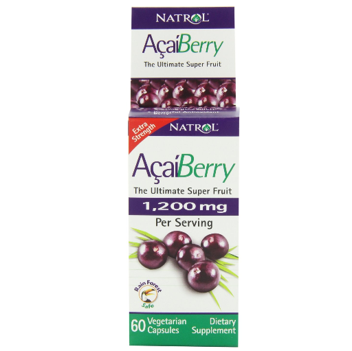 Natrol AcaiBerry, Ultimate Super Fruit (1200mg), 60 Count Vcaps $5.63
