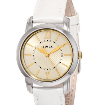 Timex Women's T2N682 Elevated Classics Dress Uptown Chic Champagne Dial Leather Strap Watch $33.98  (24%off) 