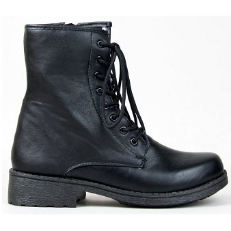 Qupid MISSILE-04 / SOURCE-03X Mock Dr. Martens Inspired Lace Up 1460 Style Combat Boot,Missle-04 Black $19.99 