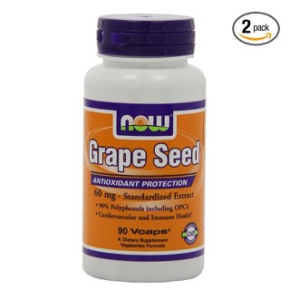 NOW Foods Grape Seed Antioxidant, 90 Vcaps / 60mg (Pack of 2) $12.35