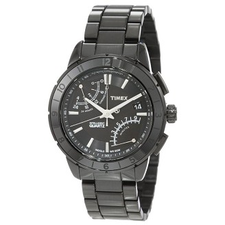 Timex Men's T2N500 Intelligent Quartz SL Series Fly-Back Chronograph Black IP Bracelet Watch $70.35+free shipping