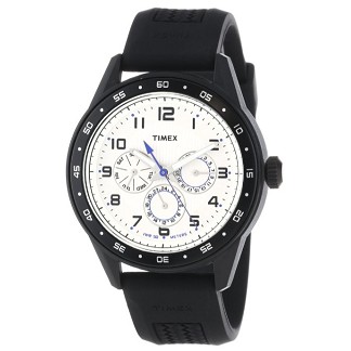 Timex Men's T2P045KW Ameritus Multi-Function Off White Dial, Black Silicone Strap Watch $25.14+free shipping