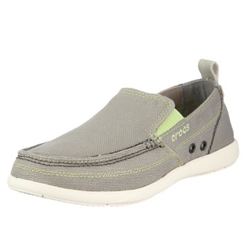 Crocs Men's Walu Relaxed Slip On,Light Grey/White 27.58+free shipping