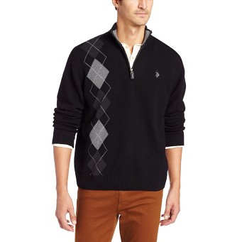 U.S. Polo Assn. Men's 1/4 Zip Argyle Sweater, $29.99