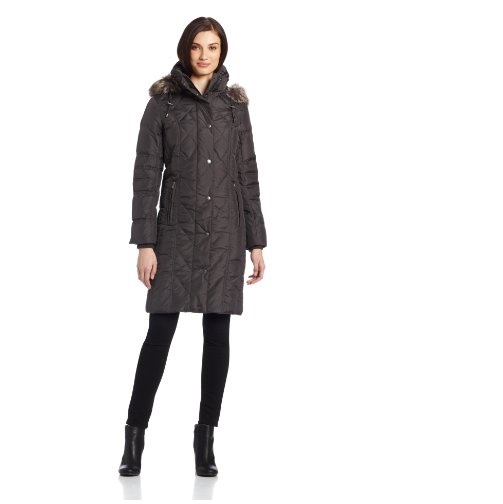 London Fog伦敦雾女款时尚长羽绒大衣，3色供选，仅售$88.20，免运费