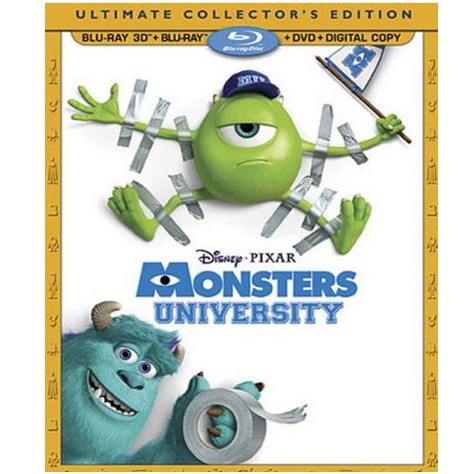 Monsters University怪兽大学电影 （蓝光3D+DVD+电子版） $24.96