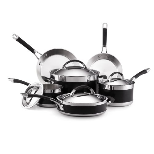 Anolon Ultra Clad Stainless Steel 10-Piece Cookware Set, only $199.99, free shipping