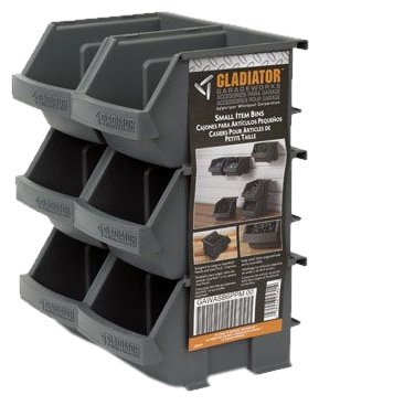 Gladiator GarageWorks GAWESB6PSM Small Item Bins, 6-Pack, only $8.39