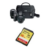 Nikon D3200 單反相機+18-55mm鏡頭+55-200mm鏡頭+相機包+16GB存儲卡 $496.95免運費