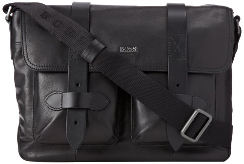 BOSS Black by Hugo Boss 雨果黑標男士頂級真皮休閑斜挎包，使用折扣碼后僅$416.50，免運費 