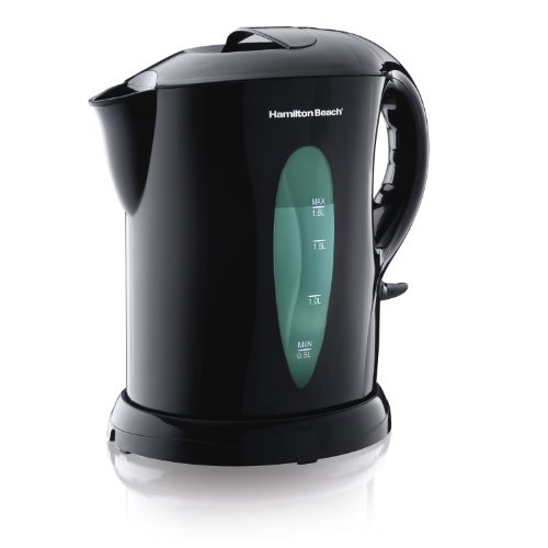 Hamilton Beach K6080 Large Electric Cordless Kettle, 1.8 Liter, Black, $12.50 after clipping coupon