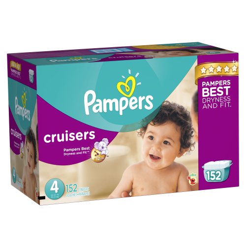 Pampers Cruisers Diapers, size 3(174 counts) or size 4(152 counts) only $22.94, free shipping