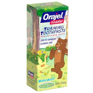 Orajel Toddler小熊兒童可吞咽牙膏 42.5克/支  $5.51