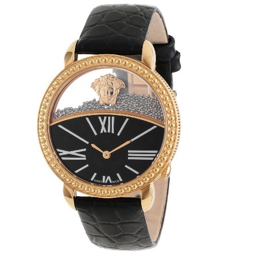 閃購！Versace范思哲玫瑰金不鏽鋼女式手錶。降價72%，僅售$499.00 。免費一天快遞，免費退貨