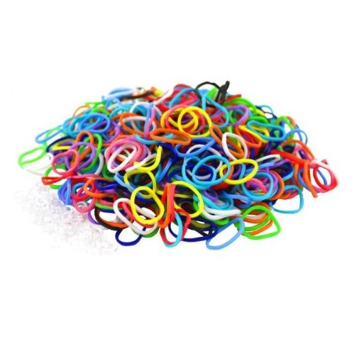 Colorful Silicone LOOM BANDS - 600 Bands & 25 