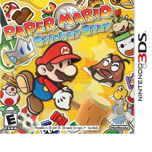 Paper Mario: Sticker Star，纸片马里奥：贴纸之星3DS游戏，US$19.96
