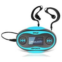 Pyle PSWP25BL 4GB Waterproof MP3 Player/FM Radio with Waterproof Headphones (Blue) $41.90 (70%off)
