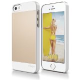  elago S5 Outfit Aluminum and Polycarbonate Dual Case for the iPhone 5/5S - eco friendly Retail Packaging (White/Champagne Gold) $11.99(52% off) 