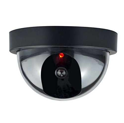 SE FC9955 Dummy Security Camera with Dome Shape and 1 Red Flashing Light $3.85