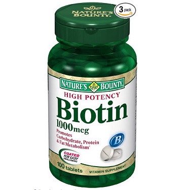Nature's Bounty 自然之宝Biotin 生物素 1000mcg，100片/瓶，共 3瓶，原价$25.47，现仅售$13.51