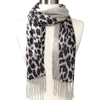 Amicale Women's 100% Cashmere Leopard-Print Scarf $41.85(67%off)  