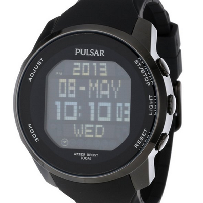 近史低！Pulsar PQ2011 男士双色反显液晶腕表 特价$89.50