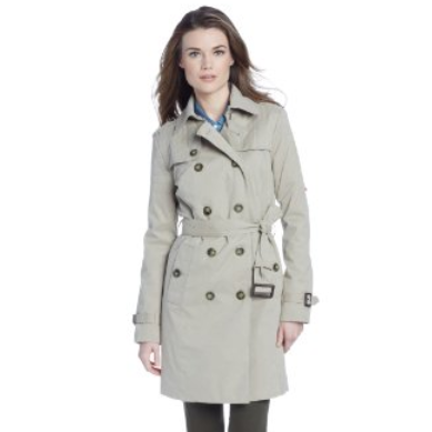 London Fog Women's Quilted Shoulder Trench Coat, Light Khaki, Medium $70.46 FREE Shipping