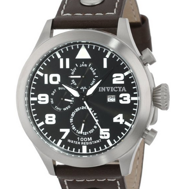 Invicta Men's 15291 I-Force Black Dial Brown Leather Watch $59.99 (Save 88%) 