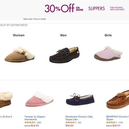 30% off on selected slippers for men, women, kids
