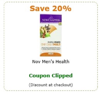 20% off on New Chapter's products for men's health
