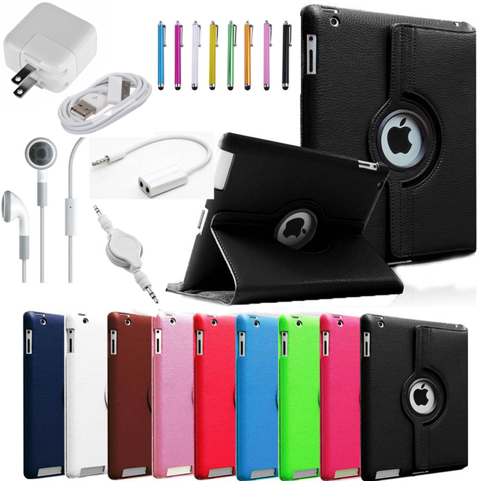 The New iPad 4 4G Gen 3 3rd 2 360 Rotating Magnetic Leather PU Case Smart Cover, only $11.99, free shipping