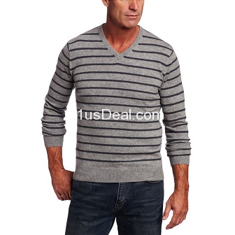 Williams Cashmere Men's 100% Cashmere Thin Stripe V-Neck sweater $44.00 FREE Shipping