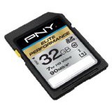 历史新低：残暴性能！PNY Elite Performance 90MB/s 32GB UHS-1 SDHC闪存卡 $14.99